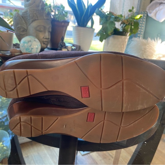 Vertan Italia Women's Brown Suede Wedge Heel Knee High Boots 9 - Picture 5 of 6